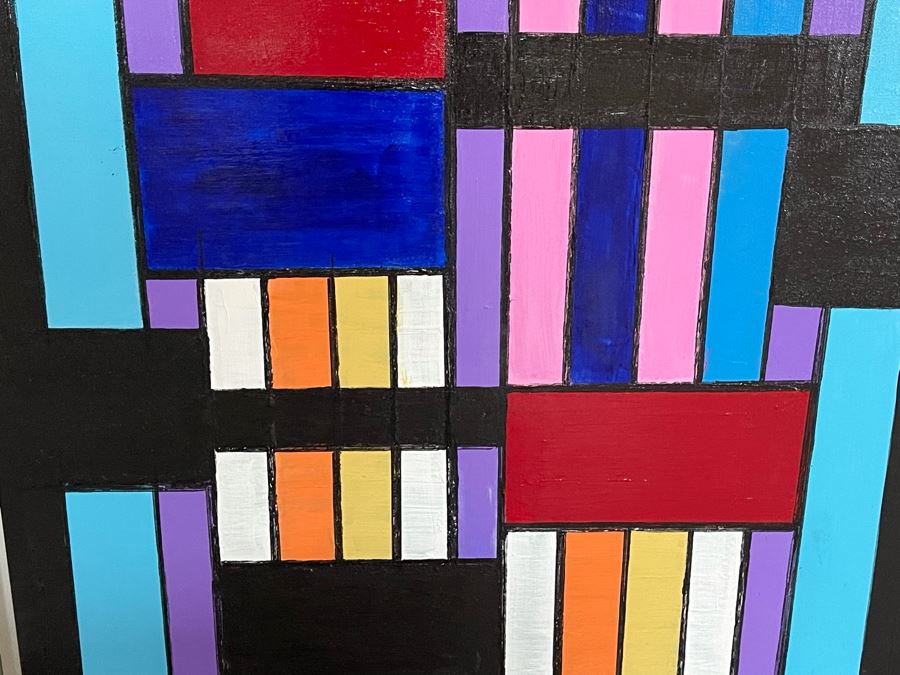 Nick Cirocco Large Original Cubist Oil Painting On Canvas Modern Abstract Cubism 2.5' X 4' [Photo 8]