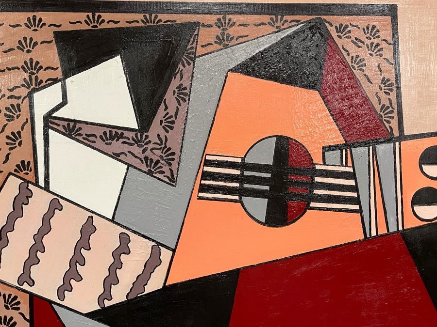 Nick Cirocco Large Original Cubist Oil Painting On Canvas Modern Abstract Cubism 5' X 4' [Photo 7]