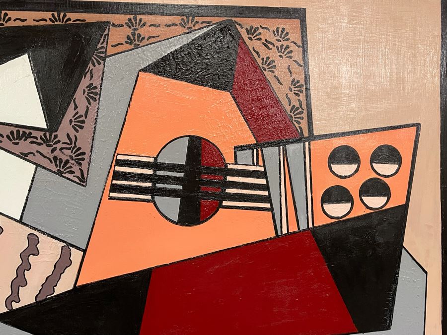 Nick Cirocco Large Original Cubist Oil Painting On Canvas Modern Abstract Cubism 5' X 4' [Photo 8]