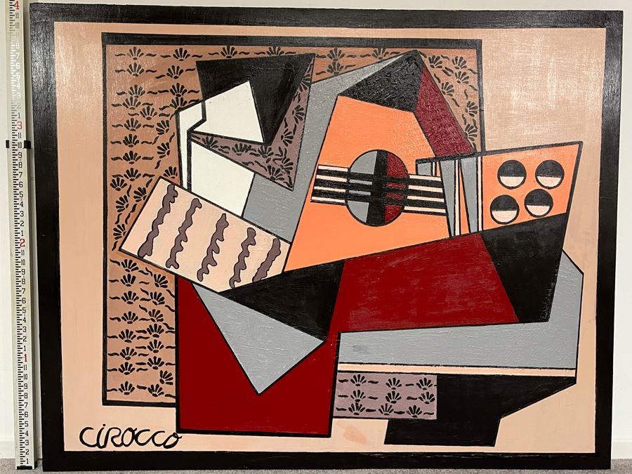 Nick Cirocco Large Original Cubist Oil Painting On Canvas Modern Abstract Cubism 5' X 4' [Photo 4]