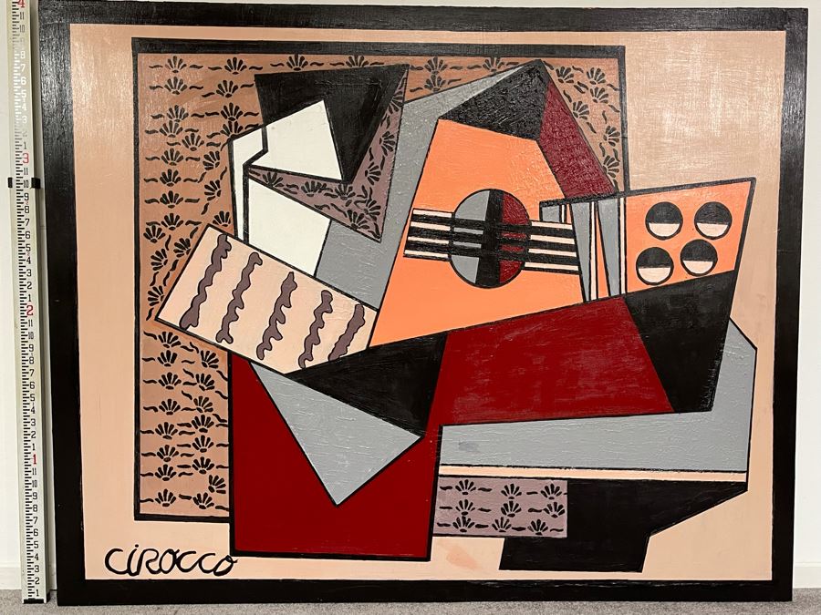 Nick Cirocco Large Original Cubist Oil Painting On Canvas Modern Abstract Cubism 5' X 4' [Photo 5]