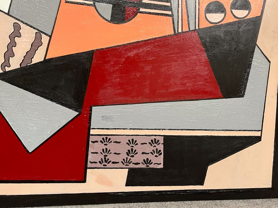Nick Cirocco Large Original Cubist Oil Painting On Canvas Modern Abstract Cubism 5' X 4' [Photo 9]