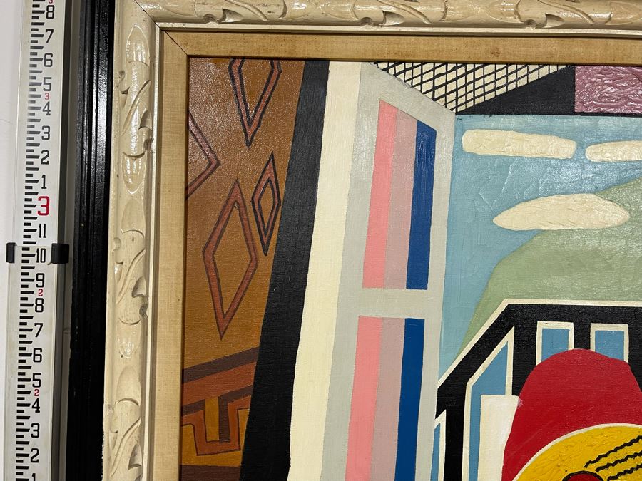 Framed Nick Cirocco Large Original Cubist Oil Mixed Media Painting On Canvas Modern Abstract Cubism 4'3' X 3'3' [Photo 11]