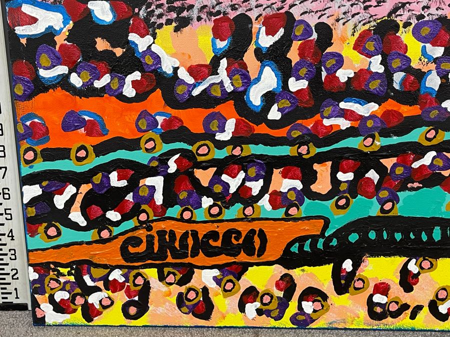 Nick Cirocco Large Original Cubist Oil Painting On Canvas Modern Abstract Cubism 4' X 4' [Photo 4]