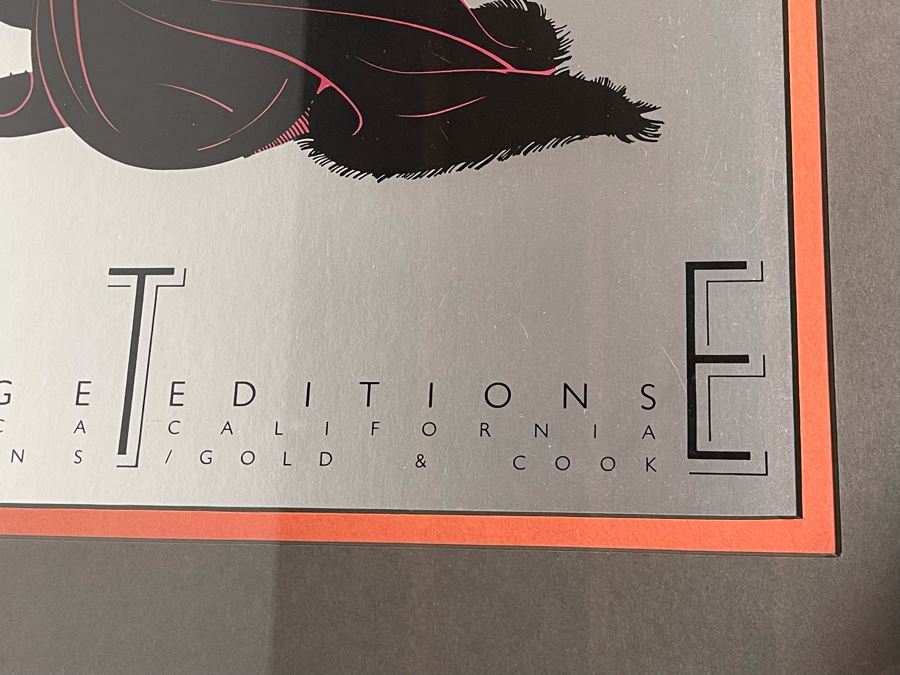 Framed Erte Print Published In 1980 By Mirage Editions Santa Monica, CA Gold & Cook 26.5 X 37 [Photo 13]