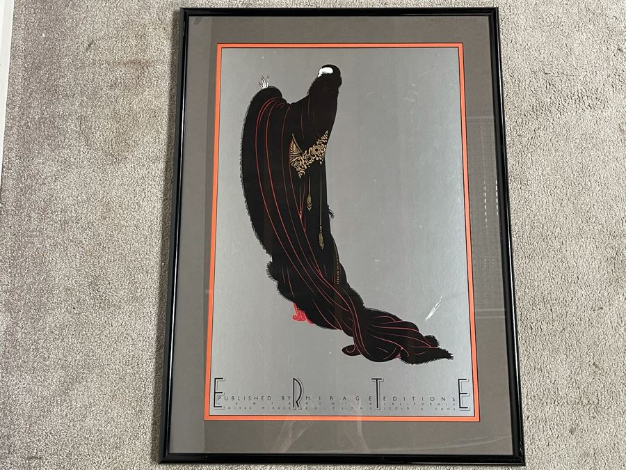 Framed Erte Print Published In 1980 By Mirage Editions Santa Monica, CA Gold & Cook 26.5 X 37 [Photo 3]