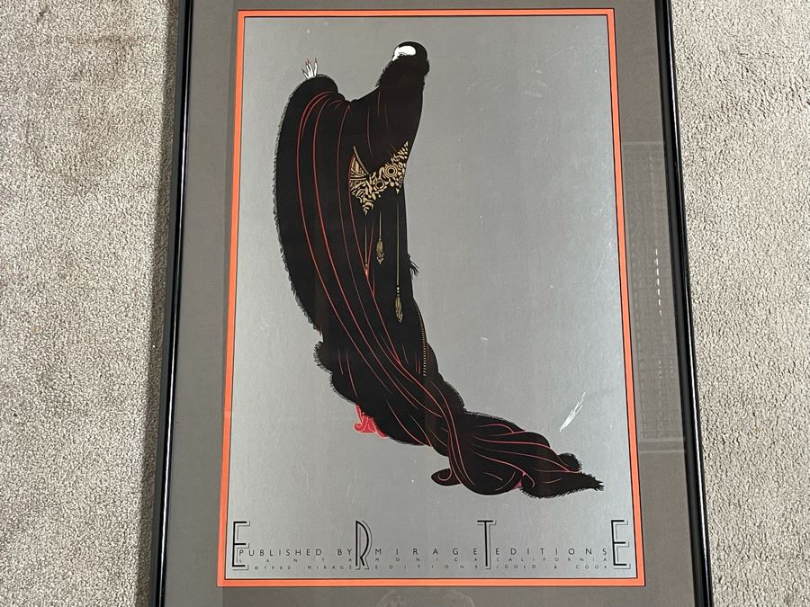 Framed Erte Print Published In 1980 By Mirage Editions Santa Monica, CA Gold & Cook 26.5 X 37 [Photo 5]