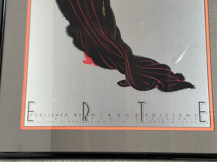 Framed Erte Print Published In 1980 By Mirage Editions Santa Monica, CA Gold & Cook 26.5 X 37 [Photo 9]