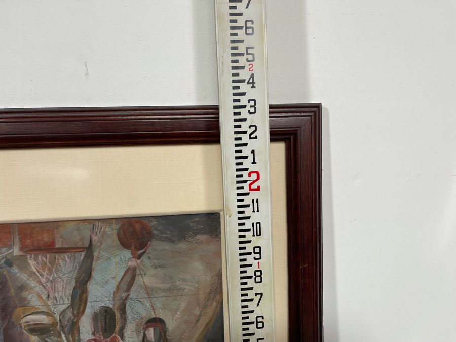 Framed Original Oil Painting By Miguel Najera Loera Titled 'Homage To Olympics' 56' X 27' [Photo 17]