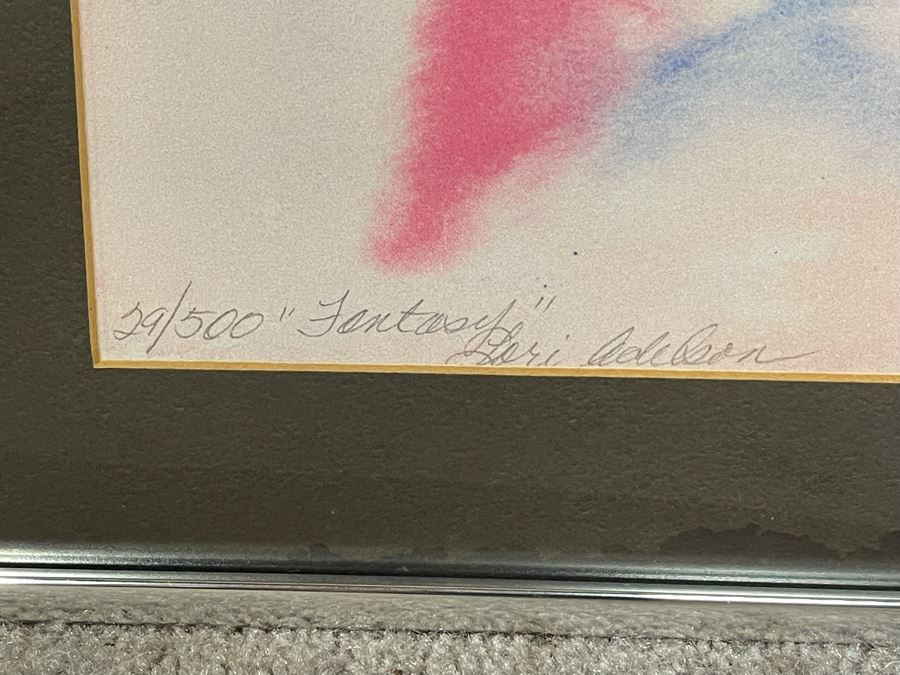 Hand Signed Limited Edition Print By Lori Adelson Titled 'Fantasy' In Chrome Frame 21 X 27 [Photo 8]