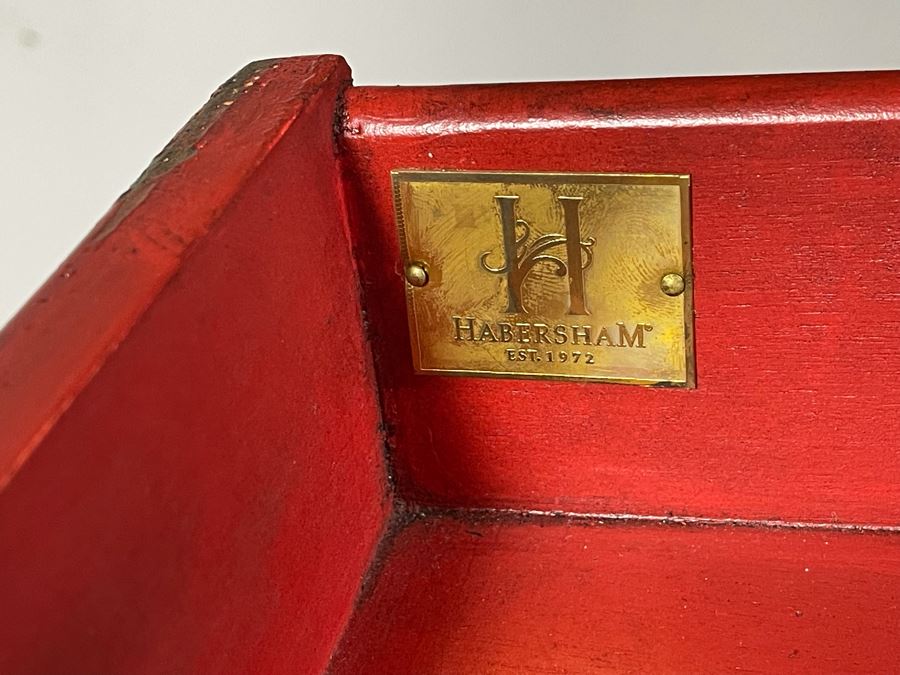 Habersham Furniture Red Wooden Accent Cabinet 40.5W X 11D X 37H [Photo 8]