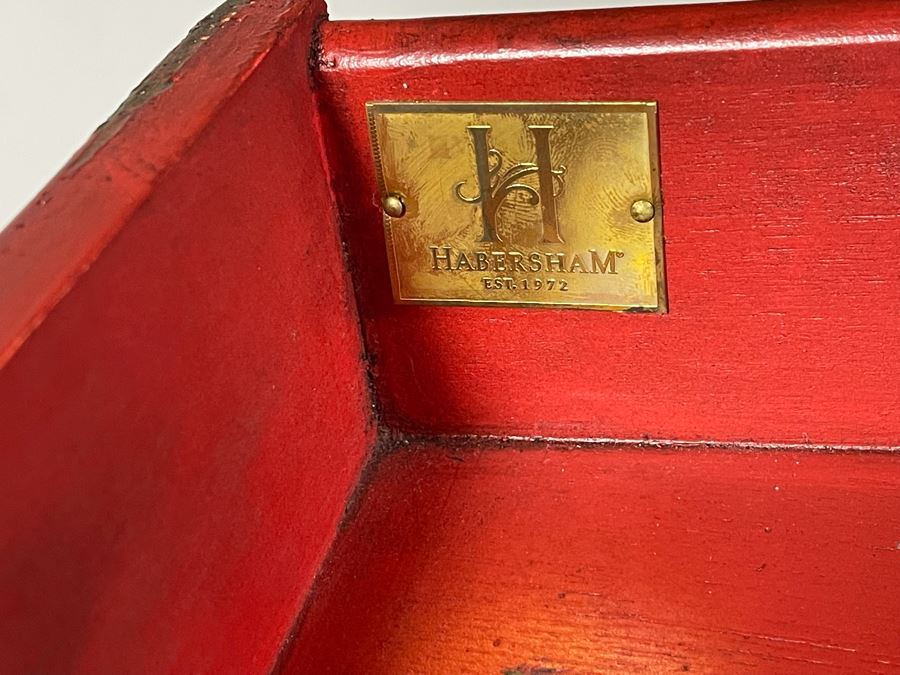 Habersham Furniture Red Wooden Accent Cabinet 40.5W X 11D X 37H [Photo 7]