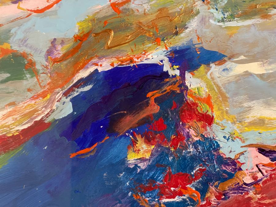 Signed Joan Lohrey Abstract Painting 29 X 24 [Photo 7]