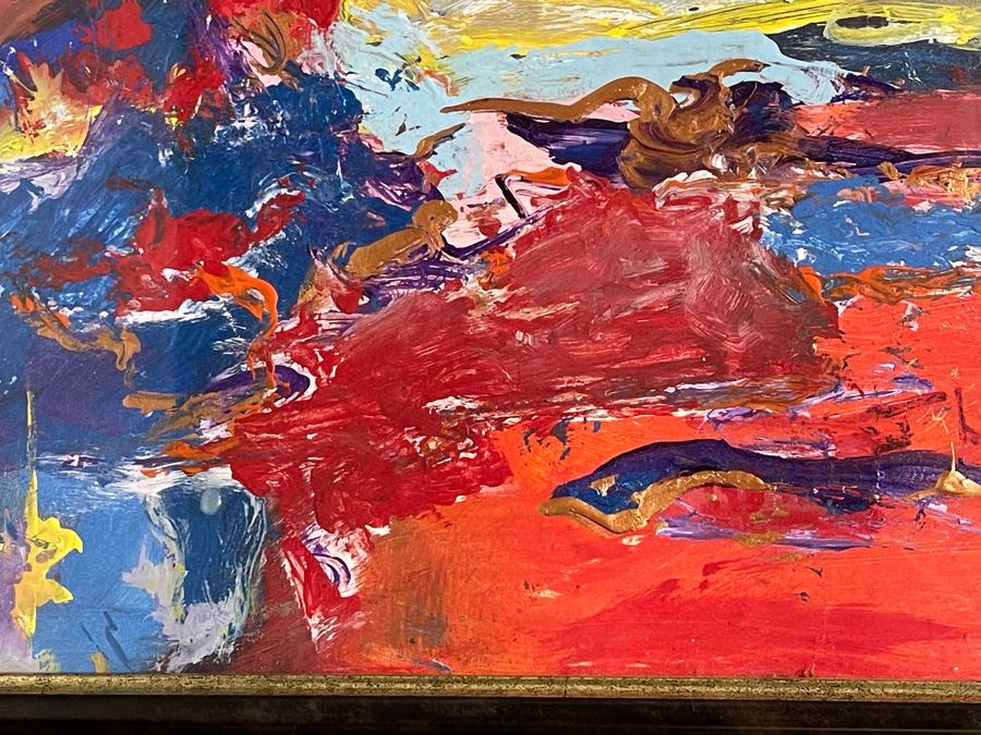 Signed Joan Lohrey Abstract Painting 29 X 24 [Photo 6]