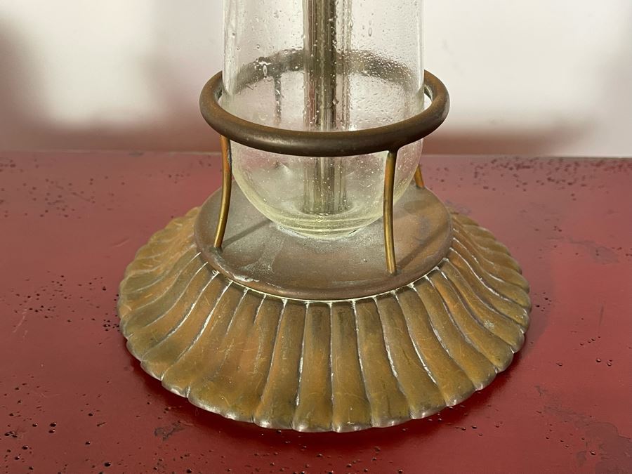 Vintage 1988 Chapman Glass And Metal Table Lamps [Photo 5]