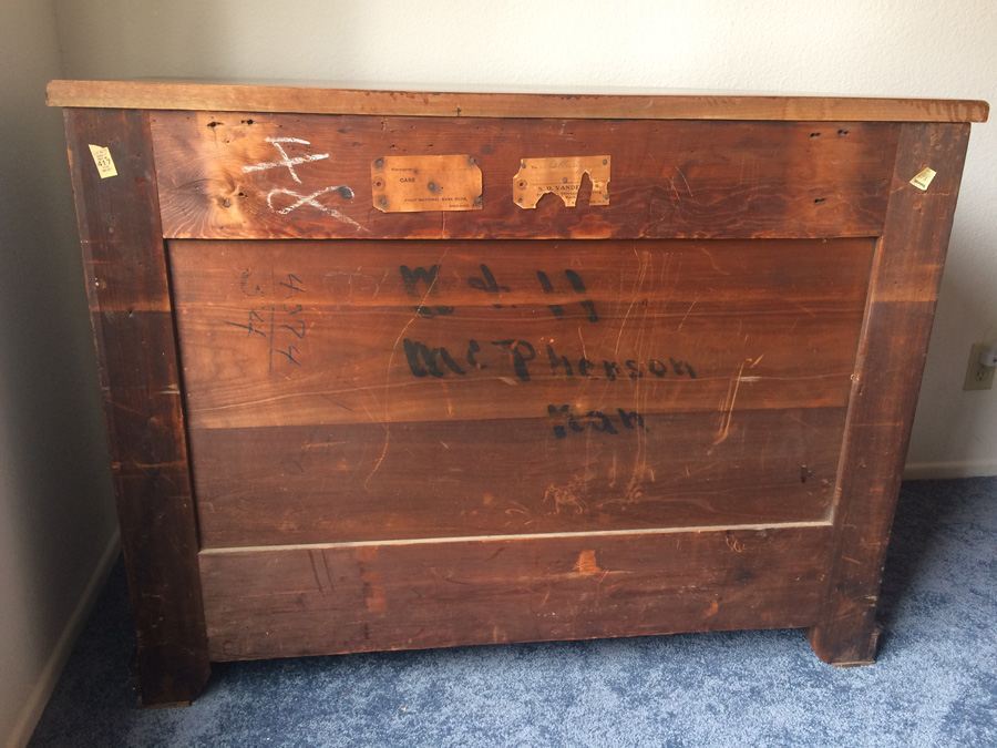 Victorian Three Drawer Dresser, Carved Pulls, Curved [Photo 19]