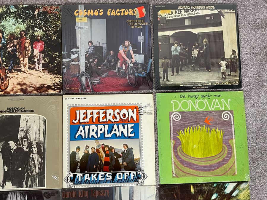 Vintage Vinyl Record Collection Featuring The Beatles, Creedence Clearwater Revival, Bob Dylan, Saturday Night Fever - 12 Records [Photo 5]