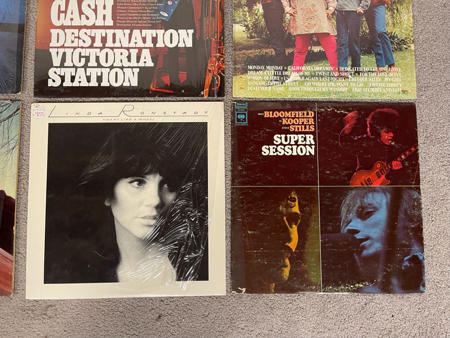 Vintage Vinyl Record Collection Featuring The Doors, Johnny Cash, Bob Dylan, Simon & Garfunkel - 12 Records [Photo 5]