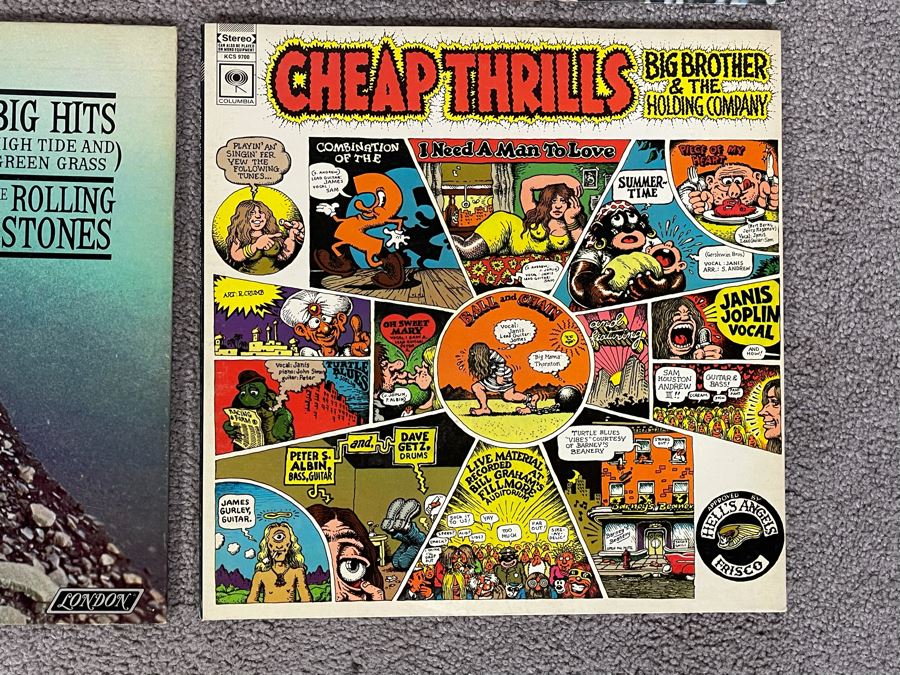 Vintage Vinyl Record Collection Featuring The Rolling Stones Flowers, The Rolling Stones Big Hits, Big Brother & The Holding Company, Simon & Garfunkel - 6 Records [Photo 5]