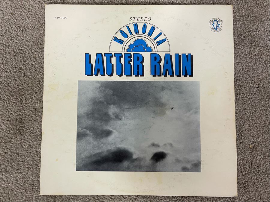 Vintage 1972 Vinyl Record: Koinonia - Latter Rain Estimate $50-$200