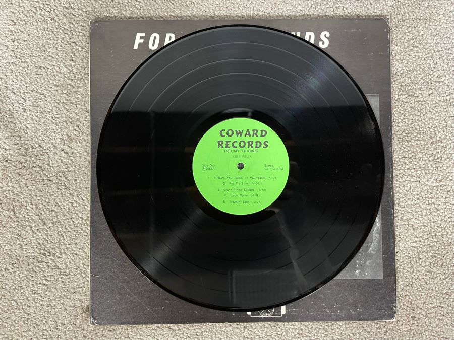 Hand Signed Kirk Felix - For My Friends Vinyl Record Coward Records Estimate $30-$60 [Photo 6]