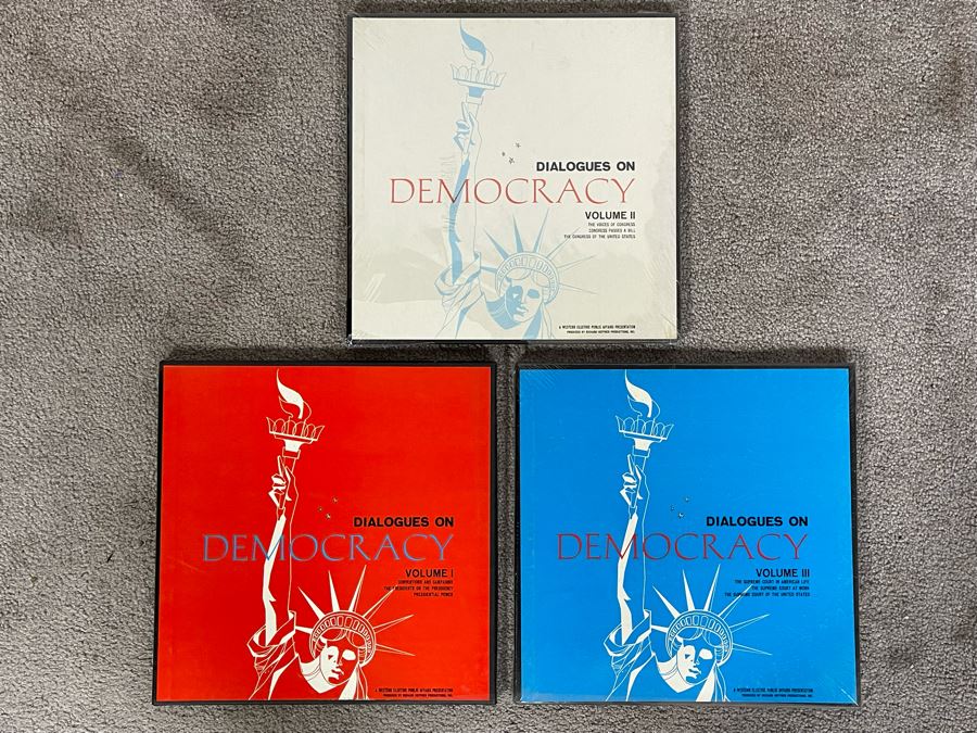 Dialogues On Democracy Vinyl Record Box Sets Volume I, Volume II Sealed And Volume III Sealed [Photo 1]