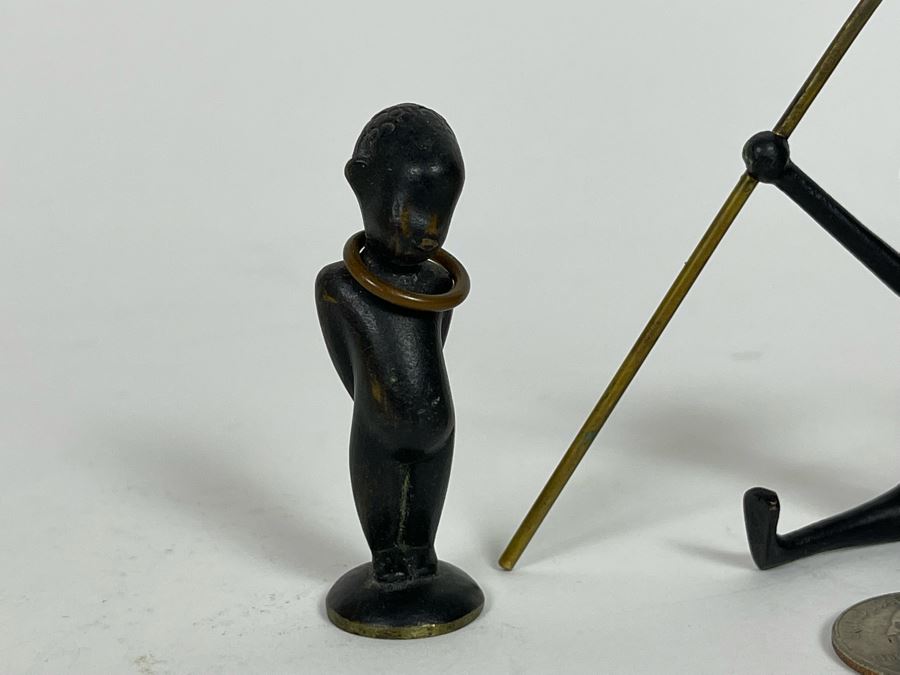 Karl Hagenauer (Austria, 1898–1956) Wein Art Deco Three Small Bronze Sculptures 2'H-3.5'H [Photo 5]