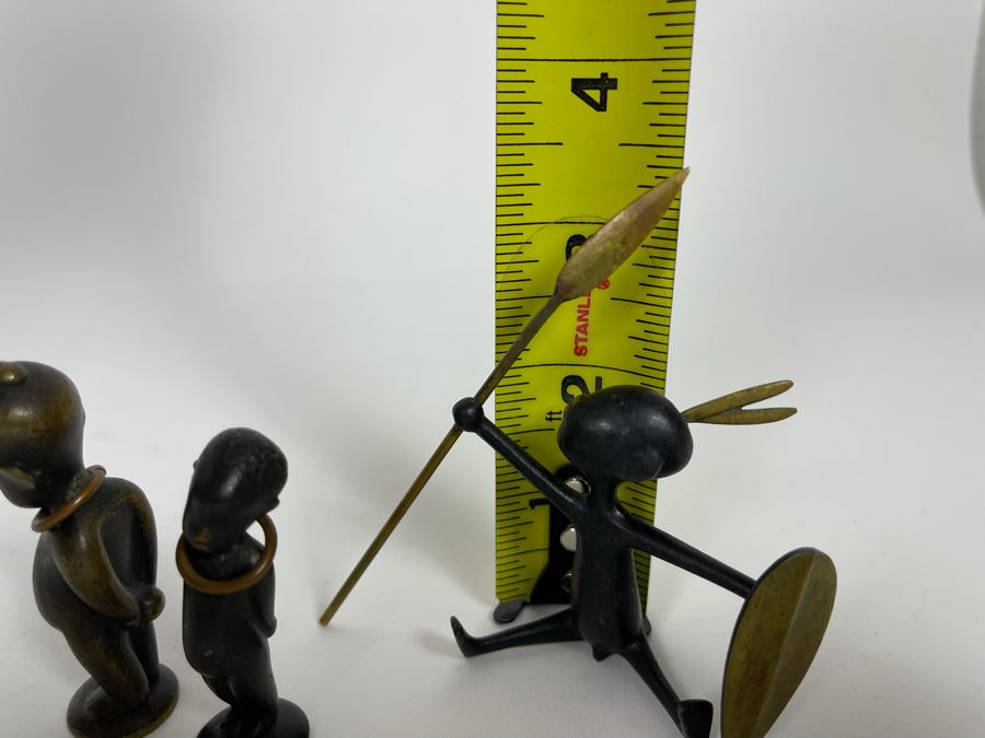 Karl Hagenauer (Austria, 1898–1956) Wein Art Deco Three Small Bronze Sculptures 2'H-3.5'H [Photo 13]