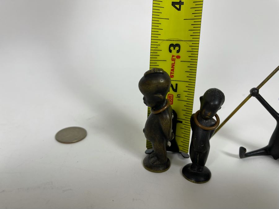 Karl Hagenauer (Austria, 1898–1956) Wein Art Deco Three Small Bronze Sculptures 2'H-3.5'H [Photo 14]