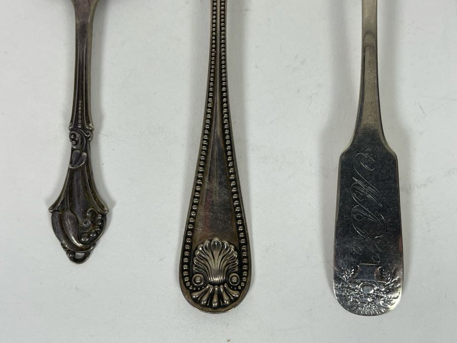 JUST ADDED - Various Sterling Silver Spoons And Sterling Silver Serving Pieces 146.4g Total Weight [Photo 4]