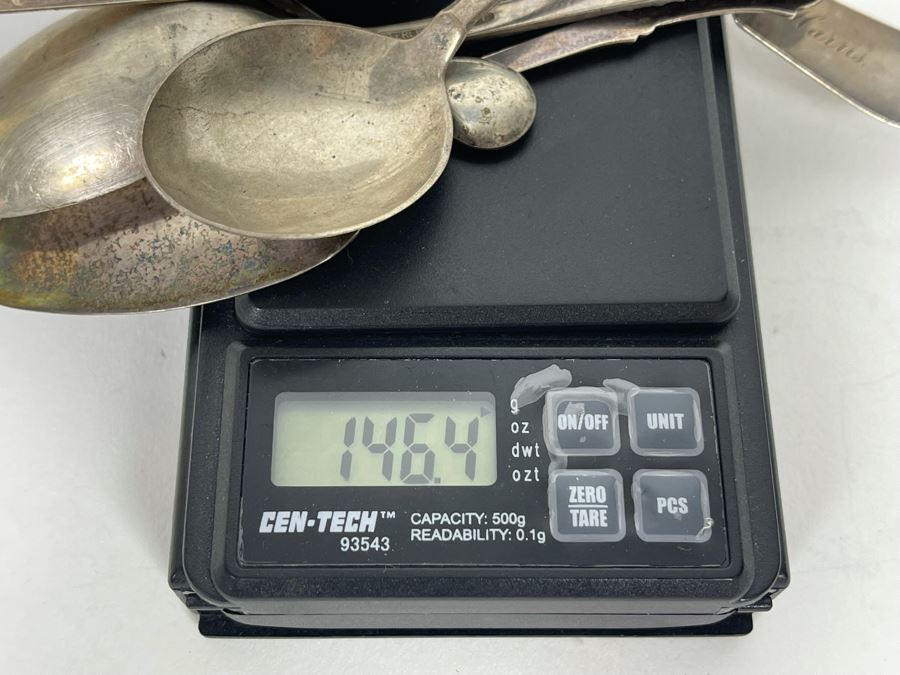 JUST ADDED - Various Sterling Silver Spoons And Sterling Silver Serving Pieces 146.4g Total Weight [Photo 16]