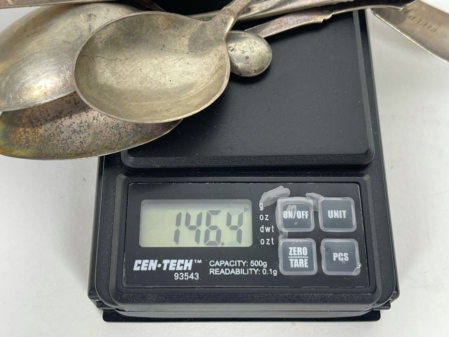 JUST ADDED - Various Sterling Silver Spoons And Sterling Silver Serving Pieces 146.4g Total Weight [Photo 15]