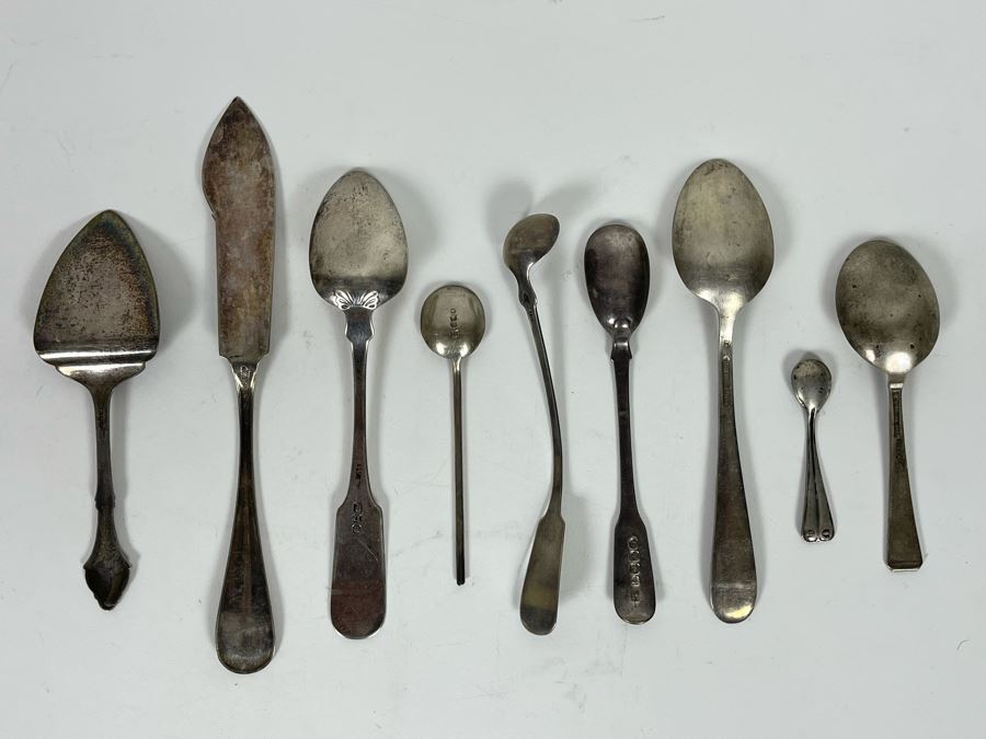 JUST ADDED - Various Sterling Silver Spoons And Sterling Silver Serving Pieces 146.4g Total Weight [Photo 6]