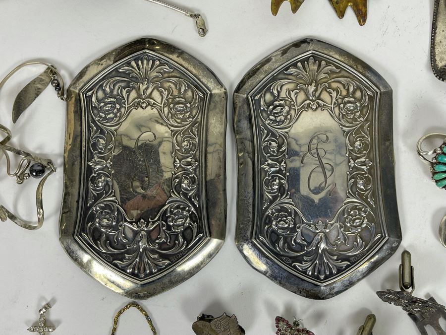 JUST ADDED - Sterling Silver Scrap Lot With Various Flatware And Jewelry Pieces 380g [Photo 6]