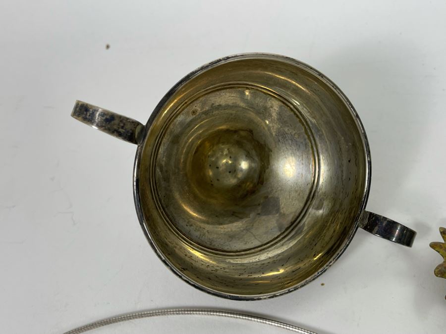 JUST ADDED - Sterling Silver Scrap Lot With Various Flatware And Jewelry Pieces 380g [Photo 16]