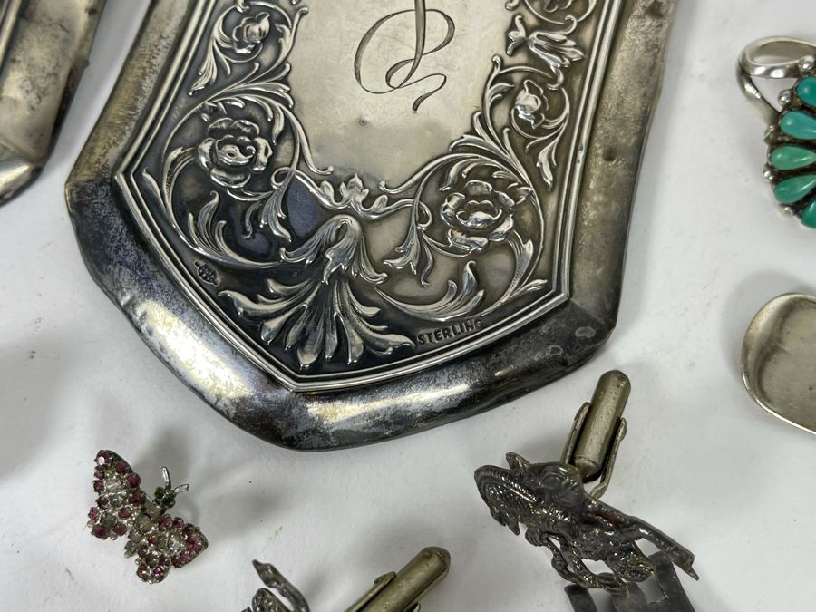JUST ADDED - Sterling Silver Scrap Lot With Various Flatware And Jewelry Pieces 380g [Photo 17]