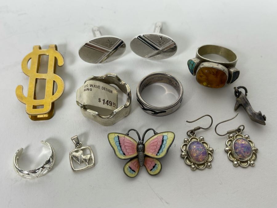 JUST ADDED - Sterling Silver Jewelry Lot 54.8g [Photo 3]