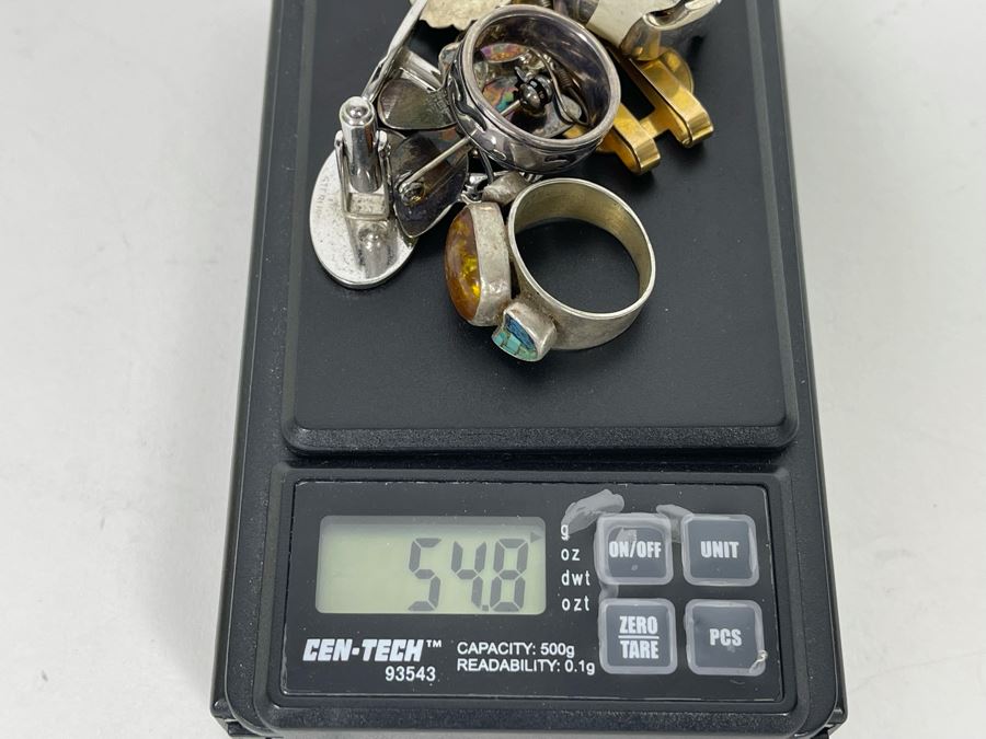 JUST ADDED - Sterling Silver Jewelry Lot 54.8g [Photo 7]