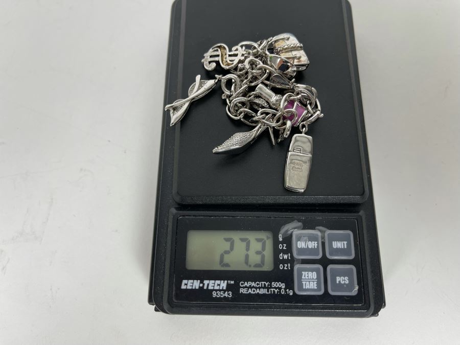 JUST ADDED - Sterling Silver Charm Bracelet 27.3g [Photo 5]