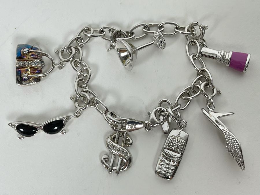 JUST ADDED - Sterling Silver Charm Bracelet 27.3g