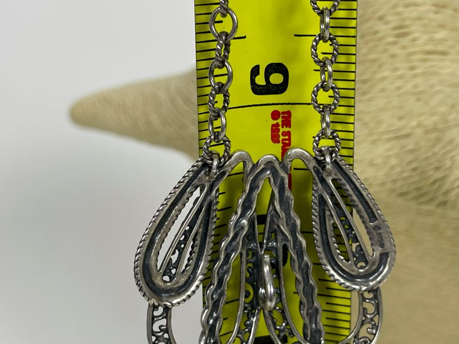 JUST ADDED - 18' Sterling Silver Necklace With Sterling Silver Pendant 31g [Photo 8]