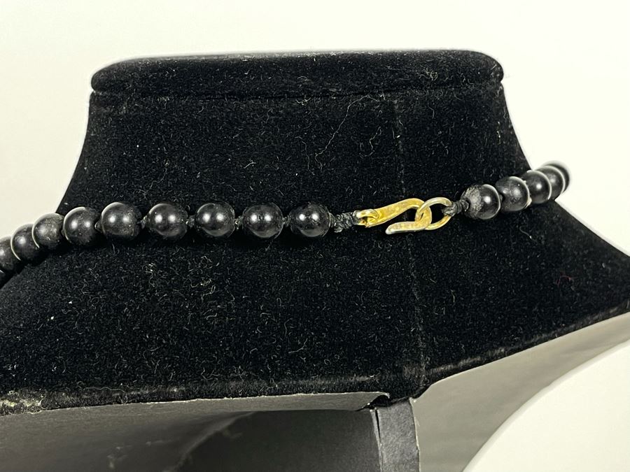 JUST ADDED - Glass 'Jade' Carnelian And Onyx 30' Necklace Fair Market Value $50 Retail $150 [Photo 6]