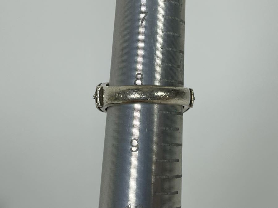 JUST ADDED - Sterling Silver Quartz Doublet Ring Size 8.25 12.4g [Photo 9]