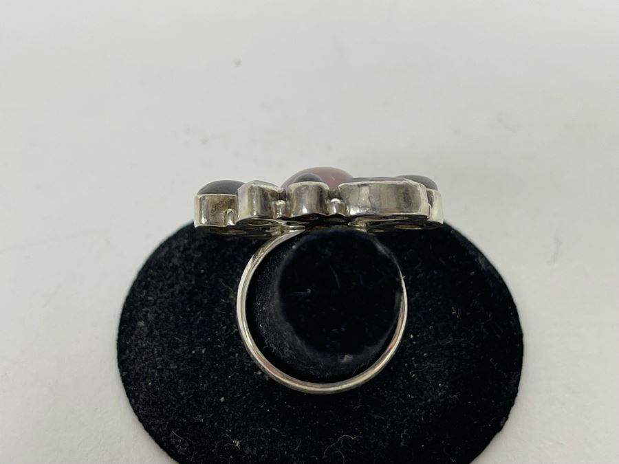 JUST ADDED - Sterling Silver Multi-Stone Ring Size 7 10.5g [Photo 6]