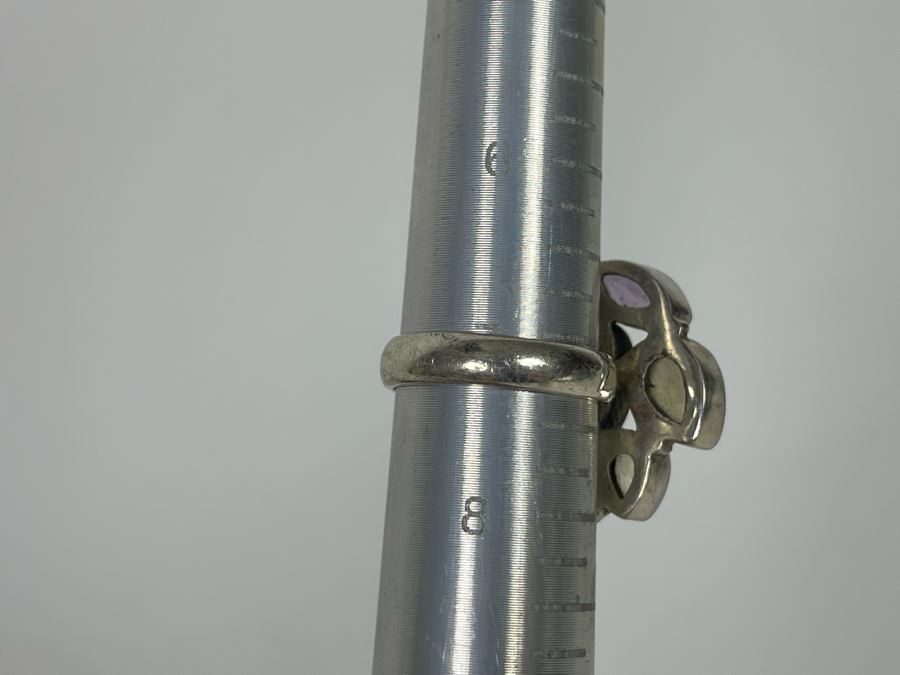 JUST ADDED - Sterling Silver Multi-Stone Ring Size 7 10.5g [Photo 8]