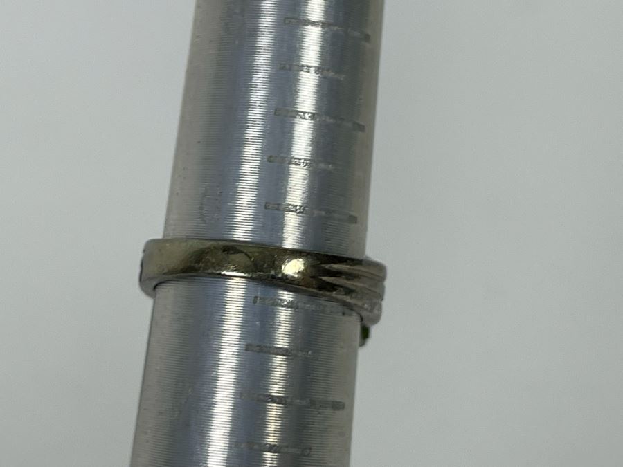 JUST ADDED - Sterling Silver Topaz + Peridot Ring Size 6.25 4.4g [Photo 10]