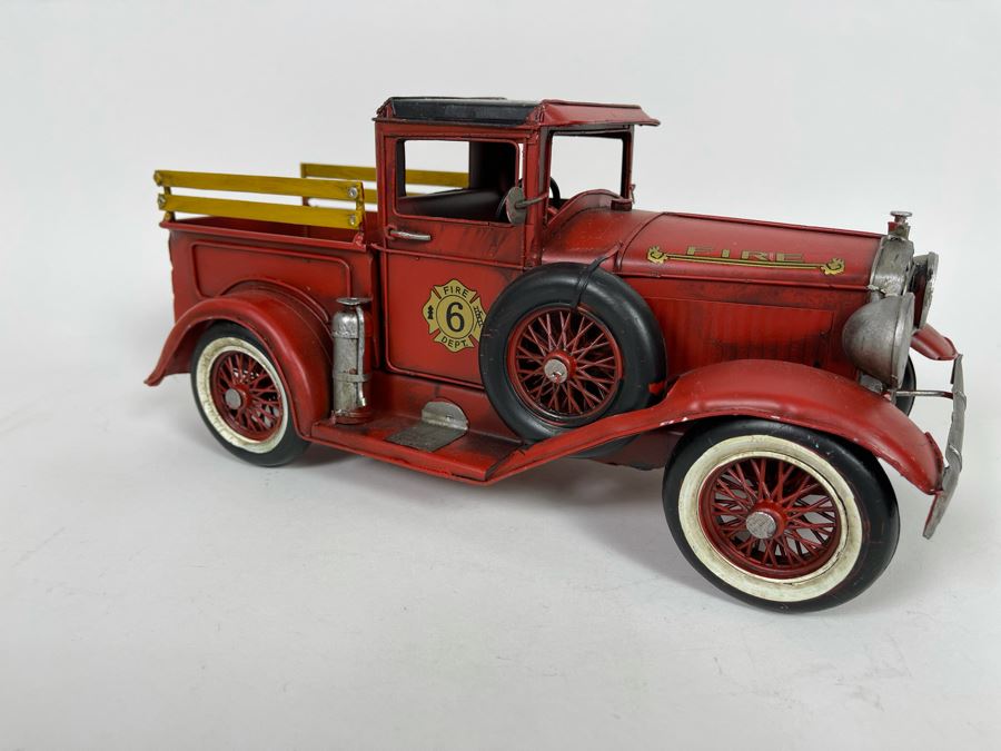 JUST ADDED - Decorative Metal Fire Engine Truck 12W X 6D X 6H [Photo 5]