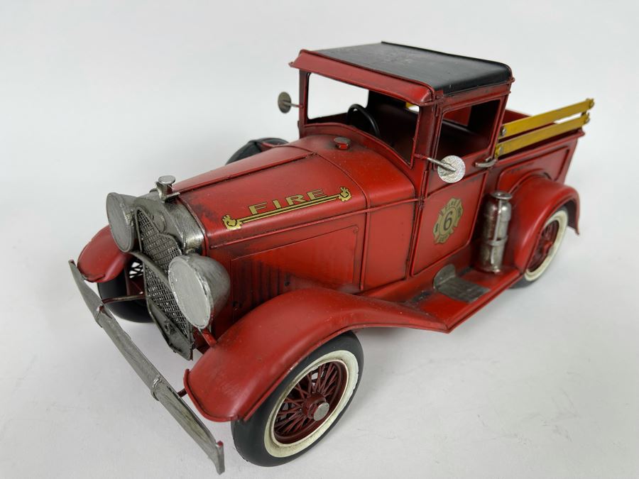 JUST ADDED - Decorative Metal Fire Engine Truck 12W X 6D X 6H [Photo 4]