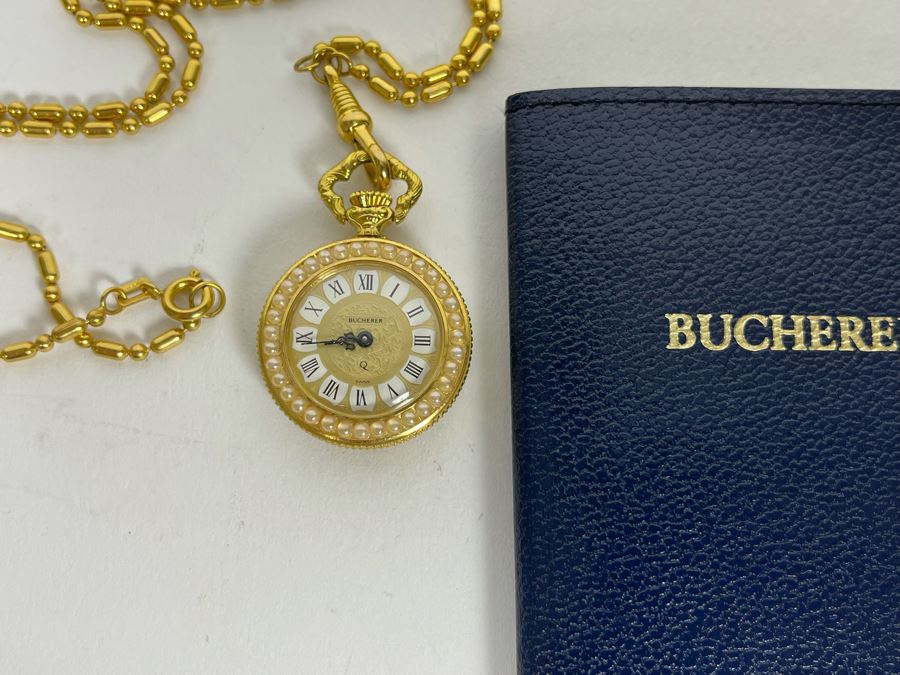 JUST ADDED - Bucherer Pocket Watch With Fob Chain [Photo 3]