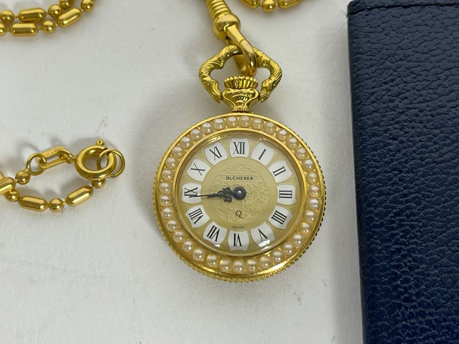 JUST ADDED - Bucherer Pocket Watch With Fob Chain [Photo 5]